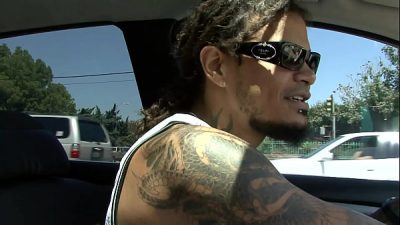 Black haired slut in ihgh black heels fuck by big cock