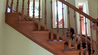 Threesome in latex dressed